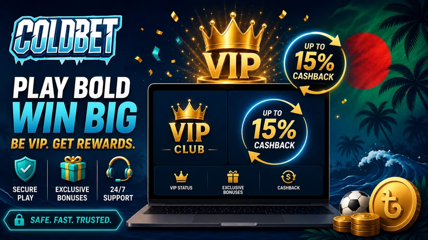 ColdBet Bangladesh VIP cashback and loyalty bonus badge